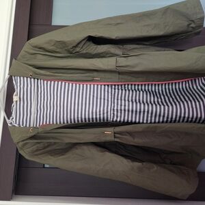 Matilda Jane Skies Are Grey Raincoat Utility Jacket Casual Style Womens Size L